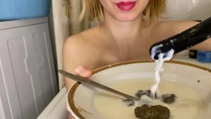 Warm Milk Enema, Poop In Milk For Breakfast And Body Skating 00002