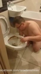 Shitty bitch training 787689768768feeding in the toilet 00002
