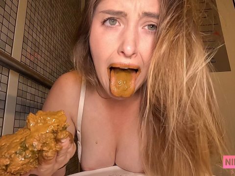 EATING DOG SHIT – MINE IN A HIGHWAY REST AREA (Ninounini,Shit smearing) UltraHD 4K-4.50 GB