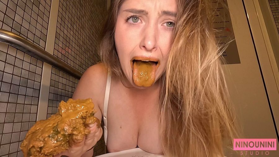 EATING DOG SHIT – MINE IN A HIGHWAY REST AREA (Ninounini,Shit smearing) UltraHD 4K-4.50 GB