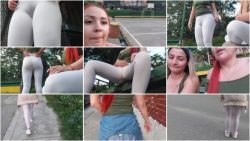 NataschaDirty – Nasty girls walk around in their dirty white leggings .ScrinList